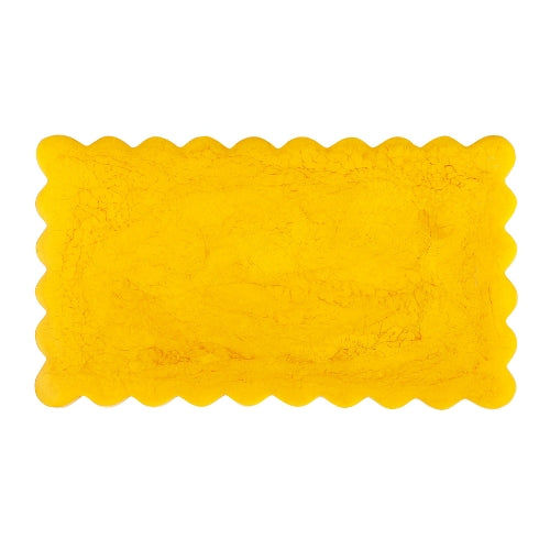 Scallop Rectangular Resin Cheese Board – Mustard , 14 Inches