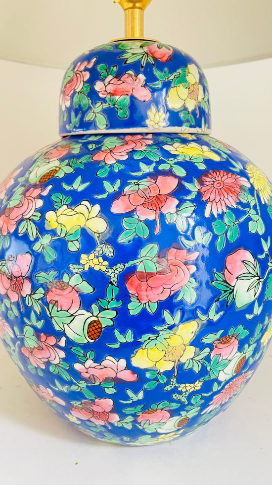 Antique Flower Jar Lamp