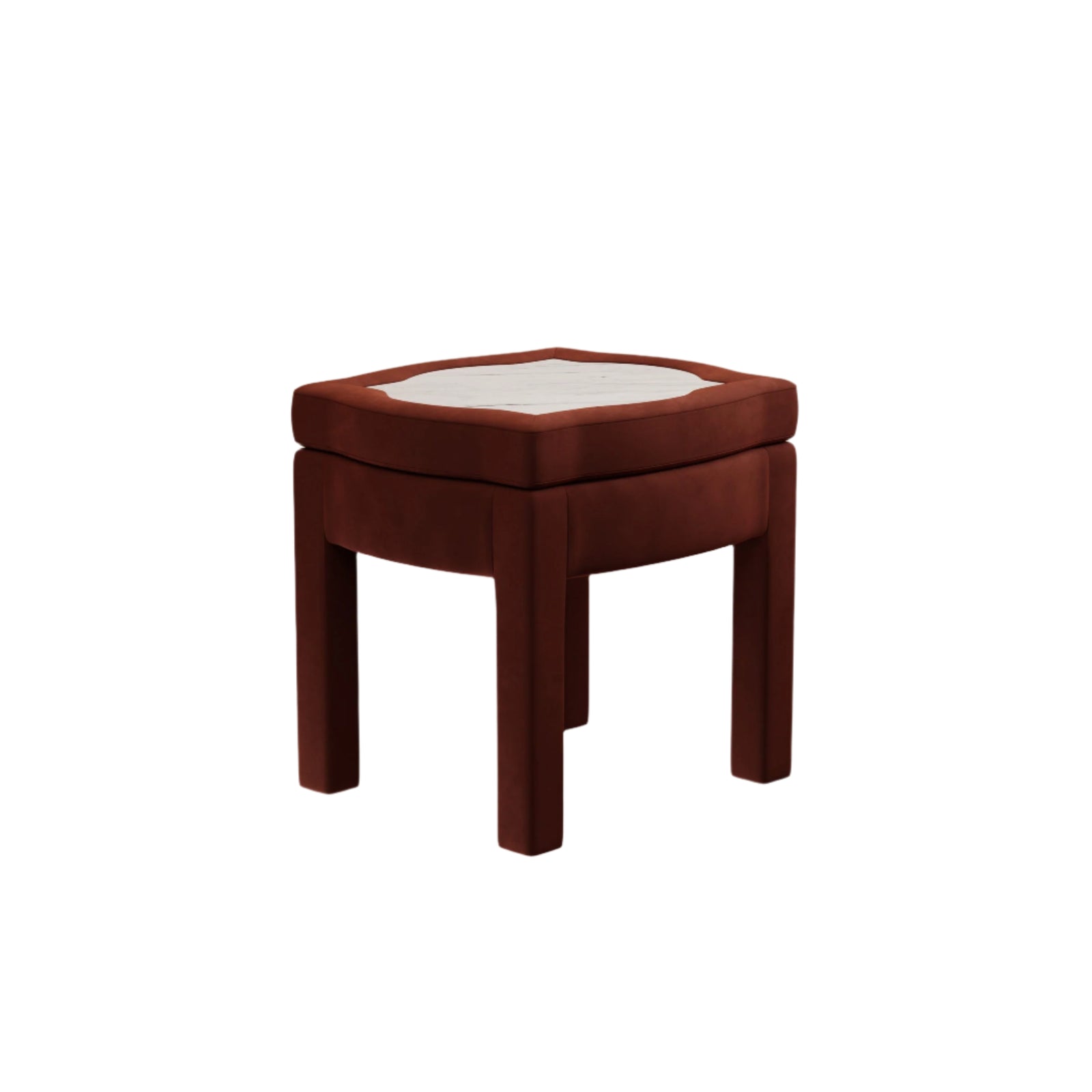 Piero Footstool, Cinnamon Velvet