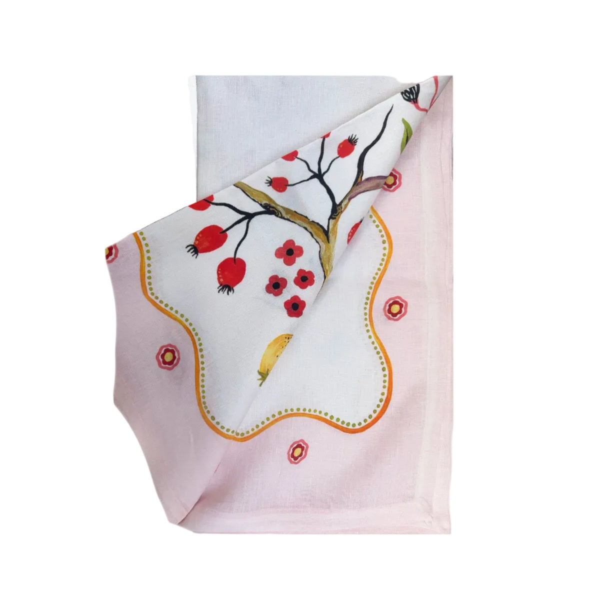Scalloped Floral Table Linen