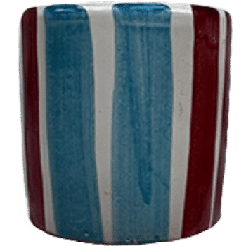Coffee Cup – Blue and Red Stripes