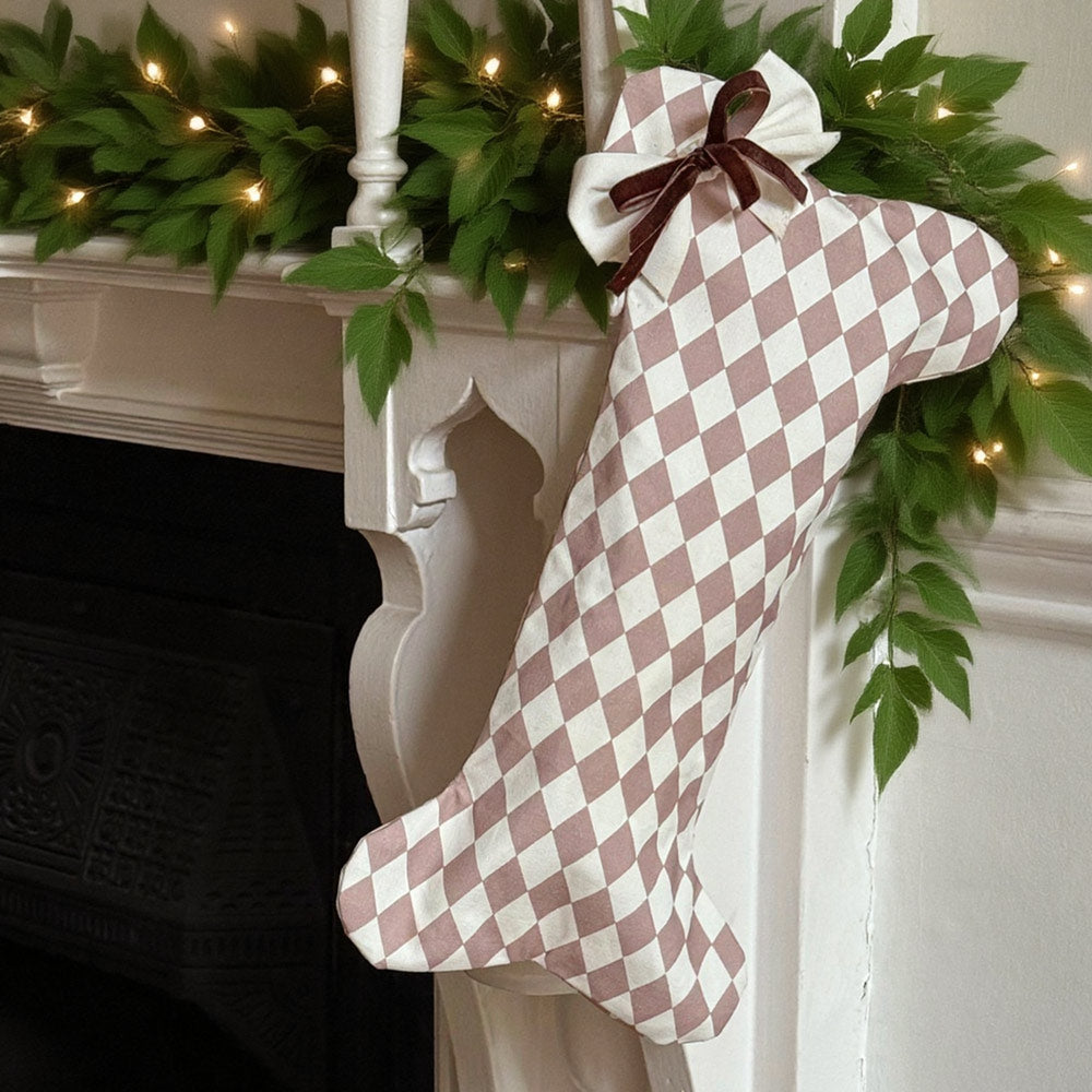 Harlequin Dog Stocking -  Chestnut Spice