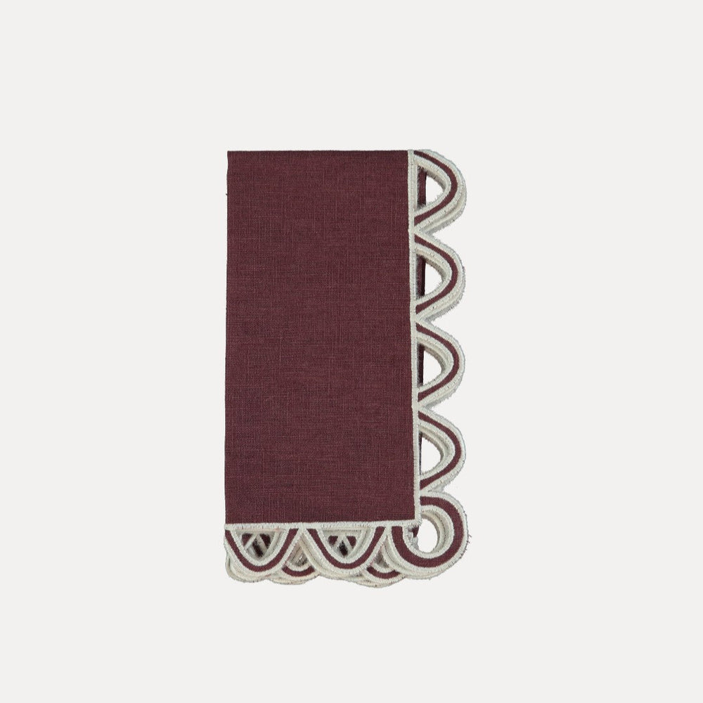 Halo Napkin, Bordeaux with Natural