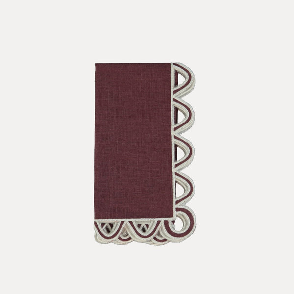 Halo Napkin, Bordeaux with Natural