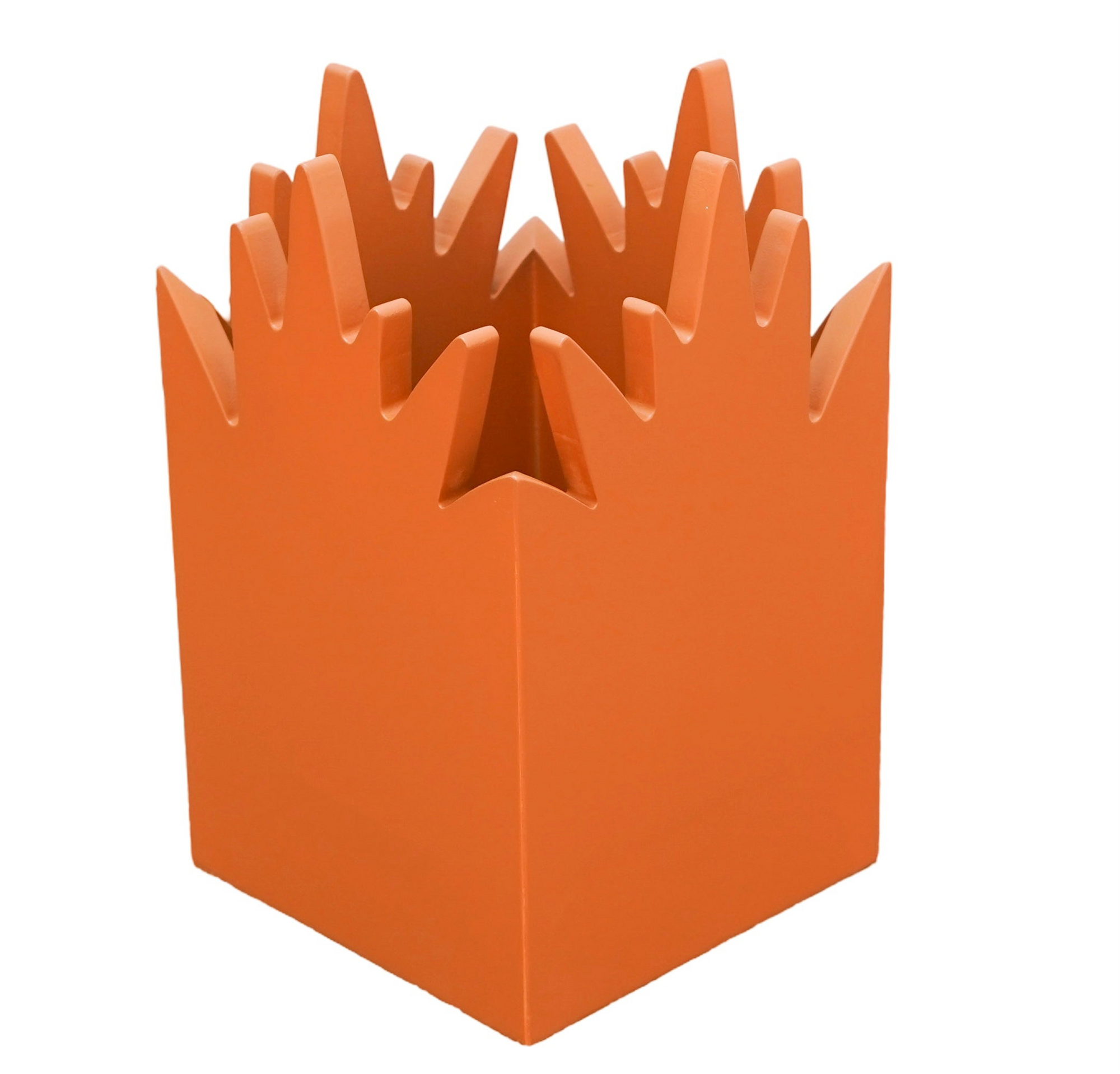 Wooden Plant Shaped Bin - Terracotta