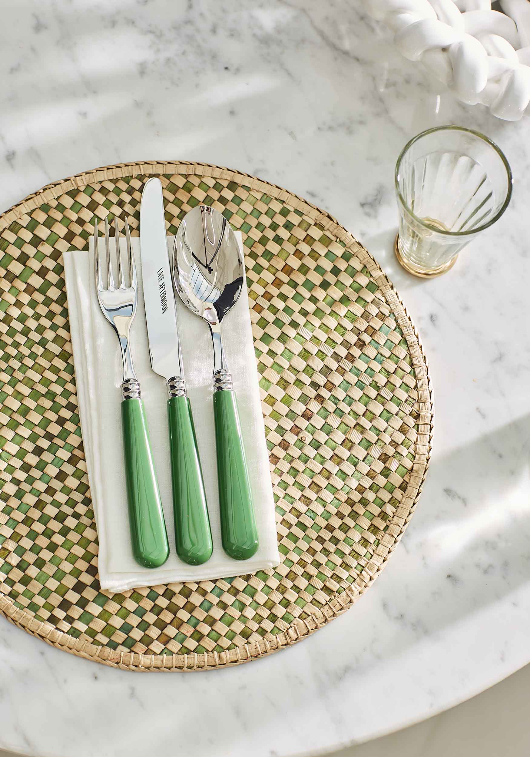 Green Knife and Fork Set