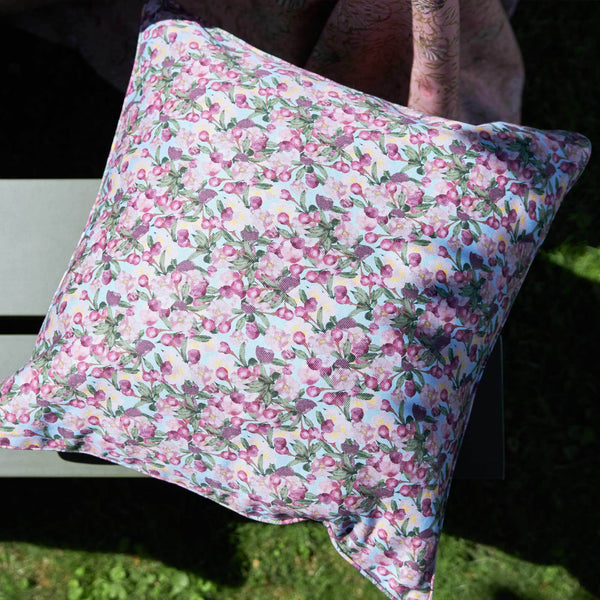 Romance is Dead Blue Square Cushion Cover