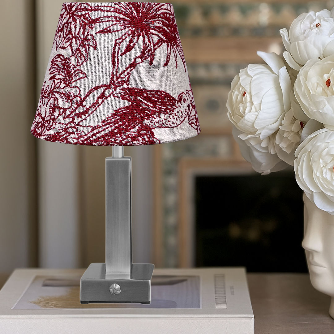 Athena Slim Silver Rechargeable Table Lamp