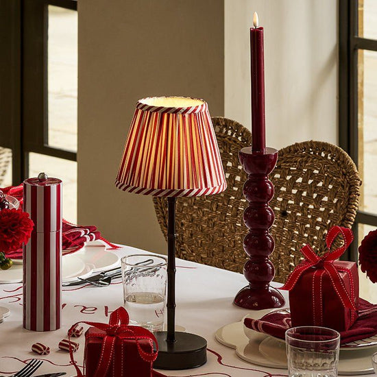 Tall Cherry Bobbin Candlestick - 24cm