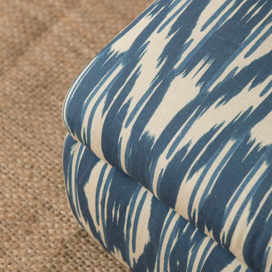 Deva Ikat Ink Ottoman