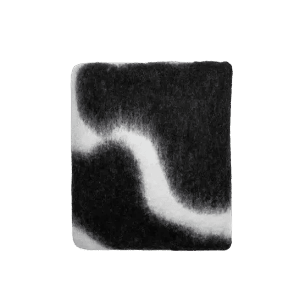 Viso Mohair Pillow Black and White Pattern
