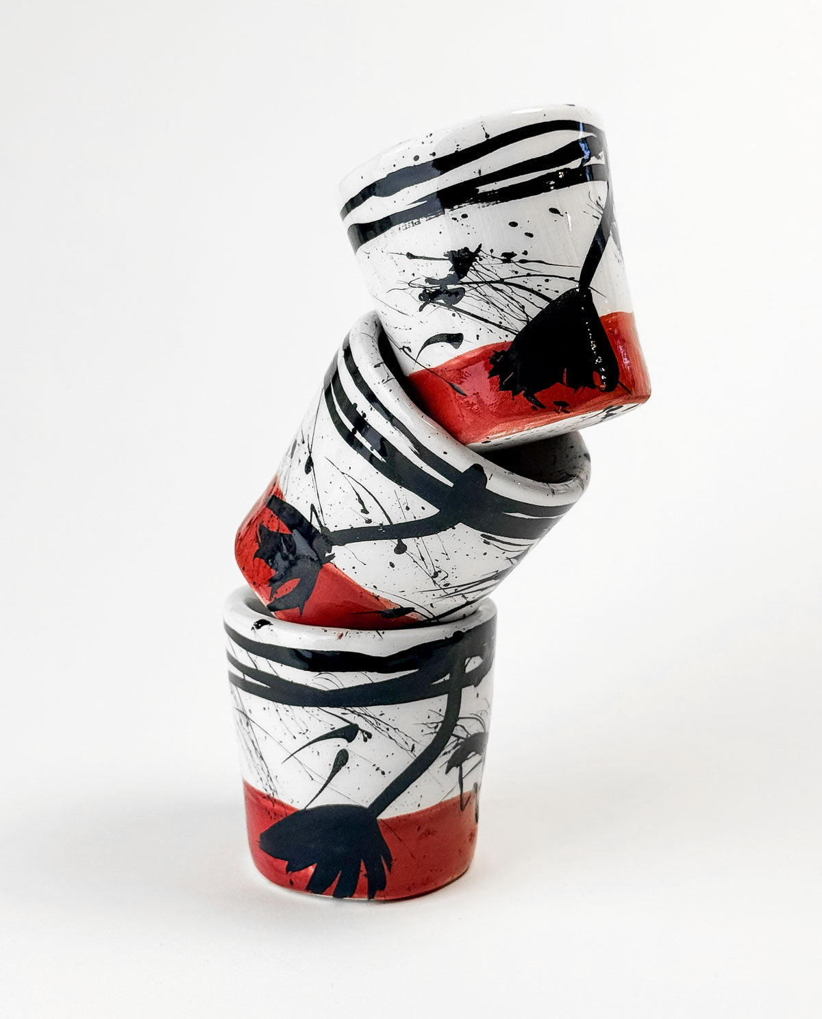 I AM GREEK- Ceramic Espresso Cups "TSAROUCHI"