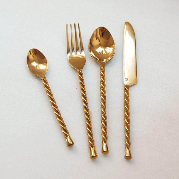 Cutlery Set Golden Twirl