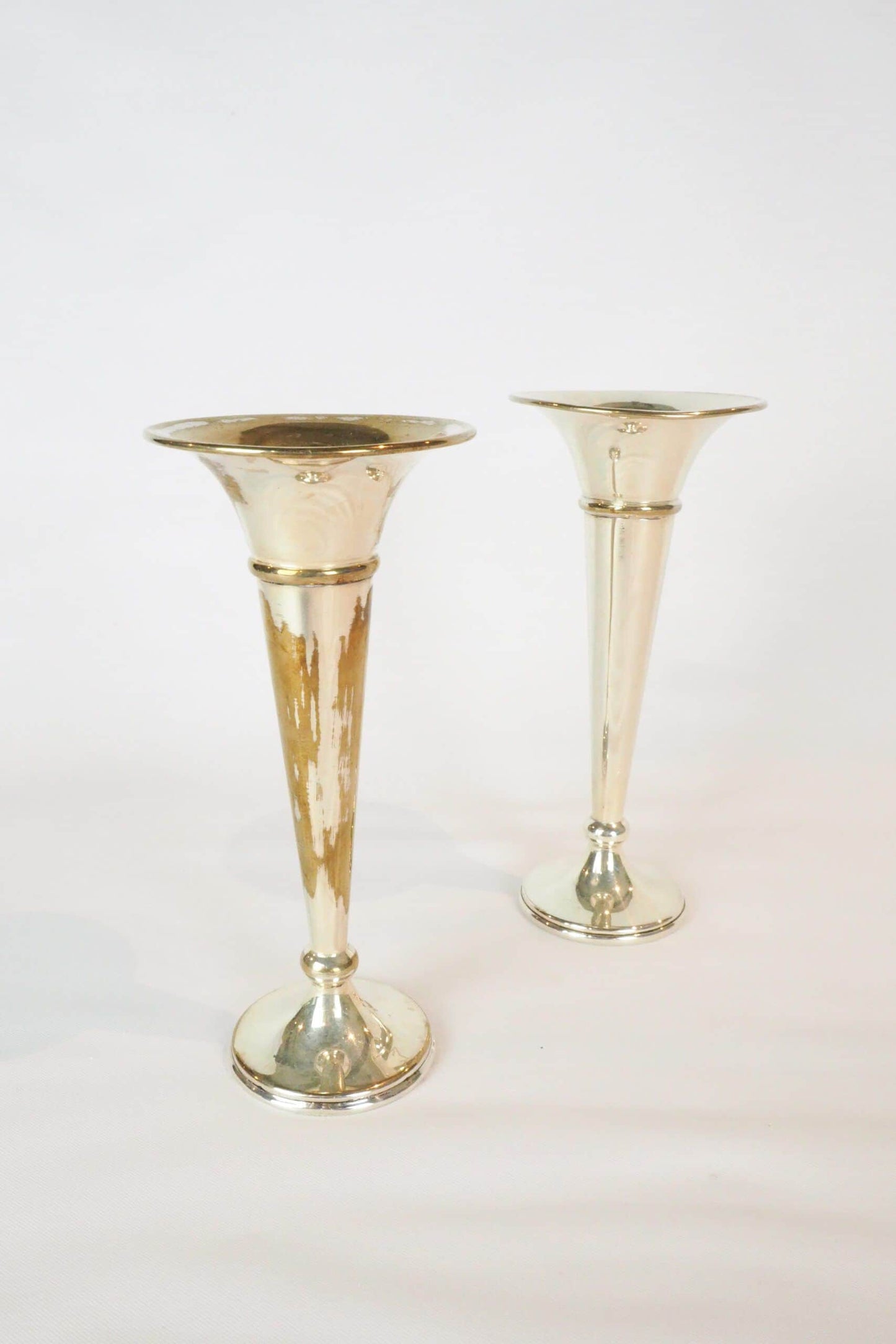 Vintage Silver Plated Bud Vases