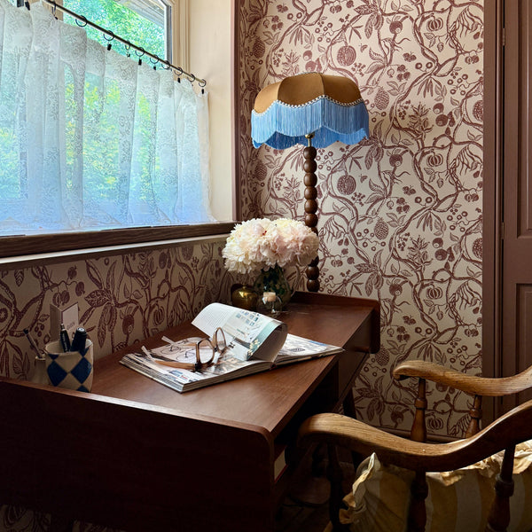 The Stella Brown Fringed Lampshade-