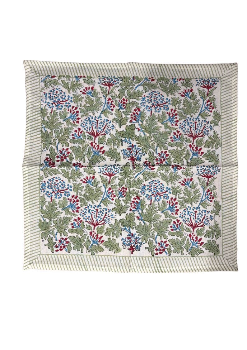 Kelpie Napkin in Green/Red (Set of 4)