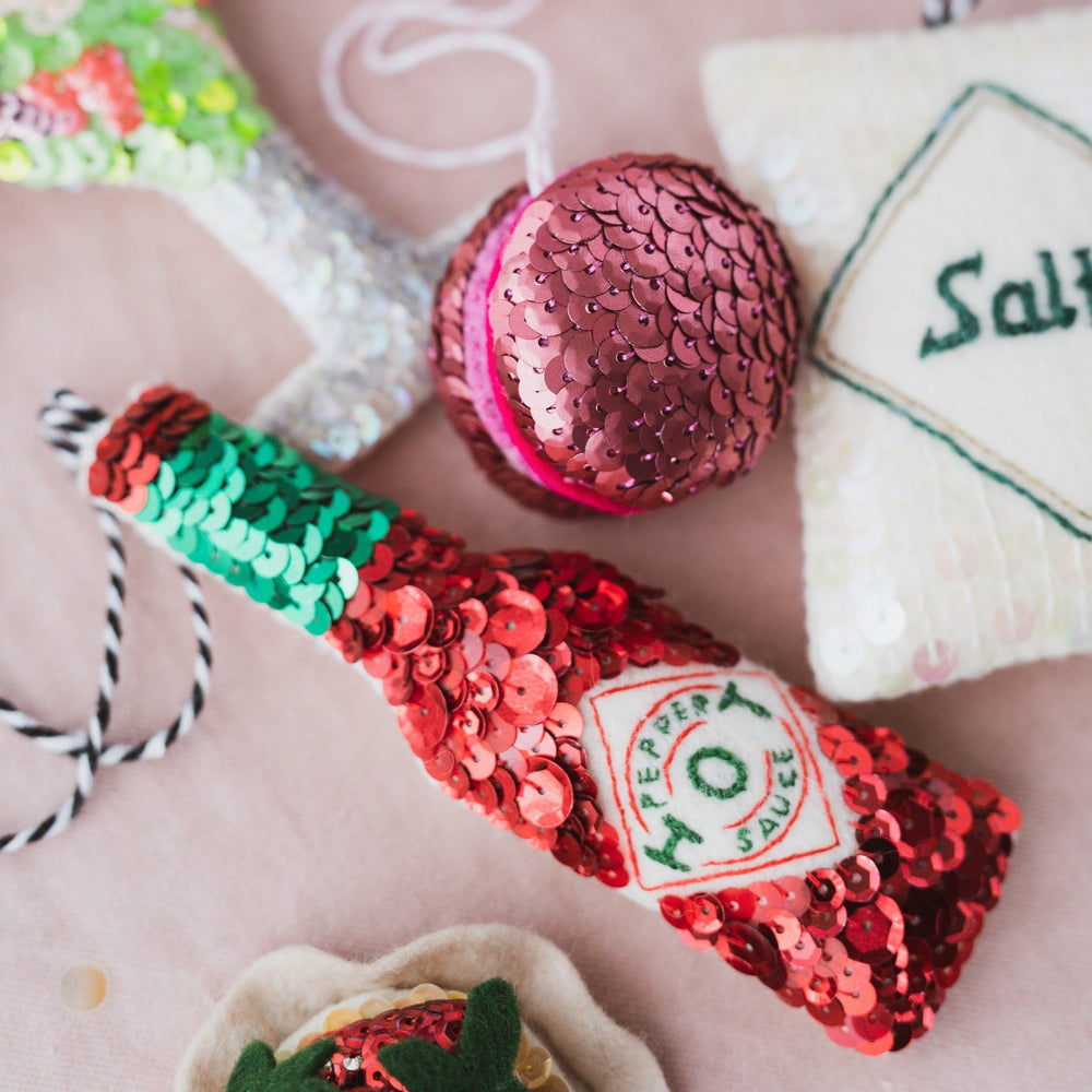 The Hot Sauce Sequin Hanging Decoration