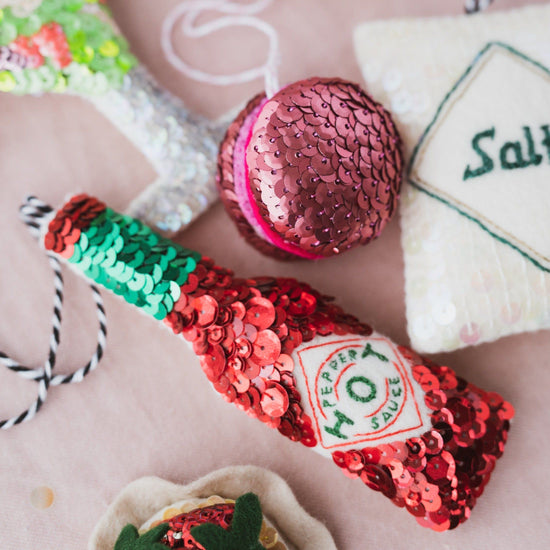 The Hot Sauce Sequin Hanging Decoration