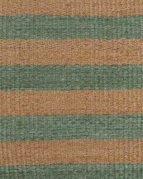 LENGO: Green & Brown Woven Sisal Doormat