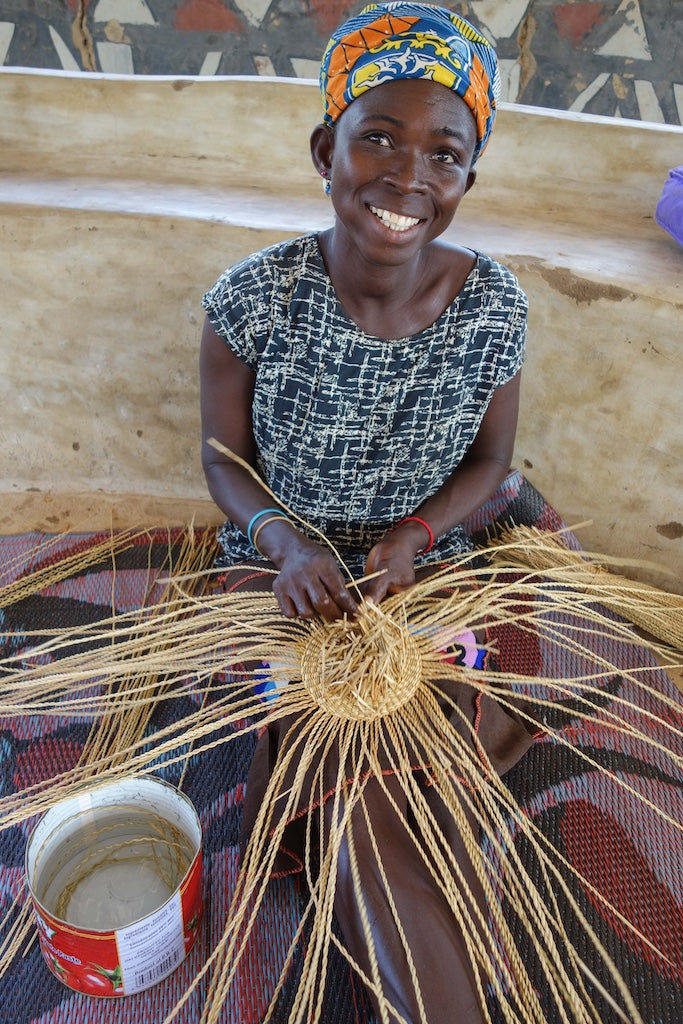 BUBUNE: Turquoise and Orange Market Basket
