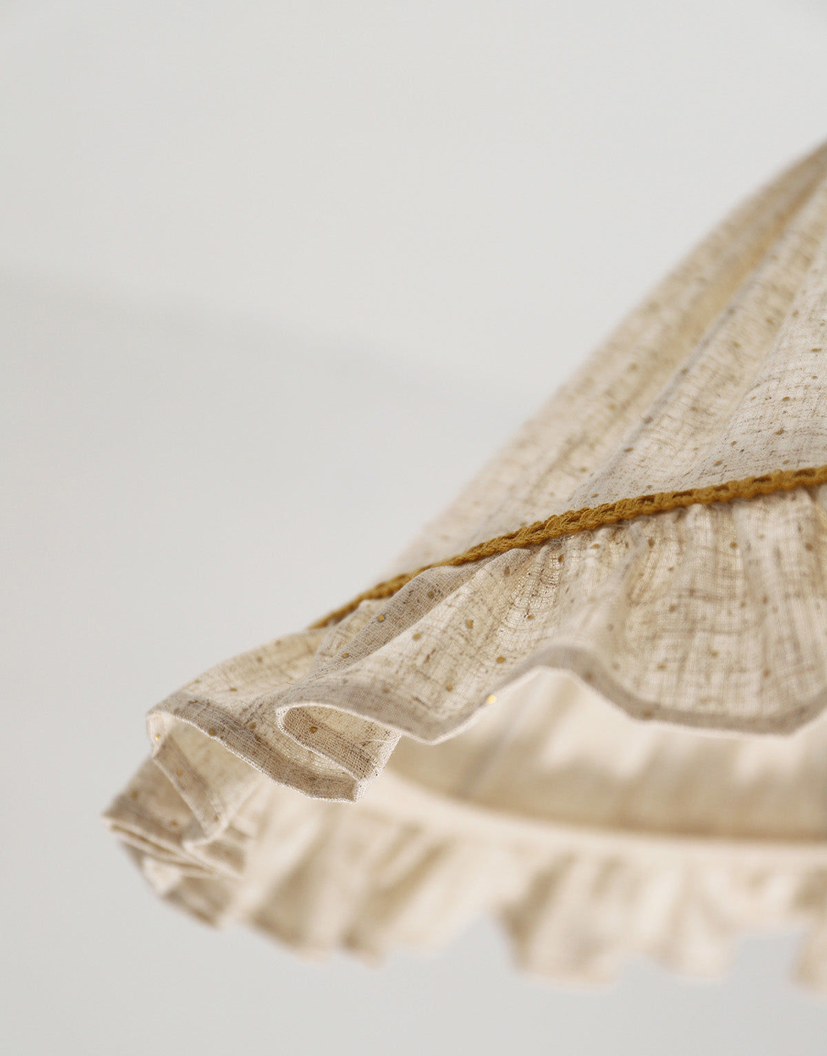 Conical Pendant Light With Ruffle Emilia “Classic Dots”