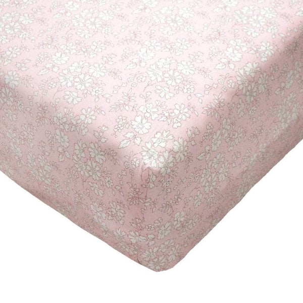 Fitted Sheet Made With Liberty Fabric Capel Pink