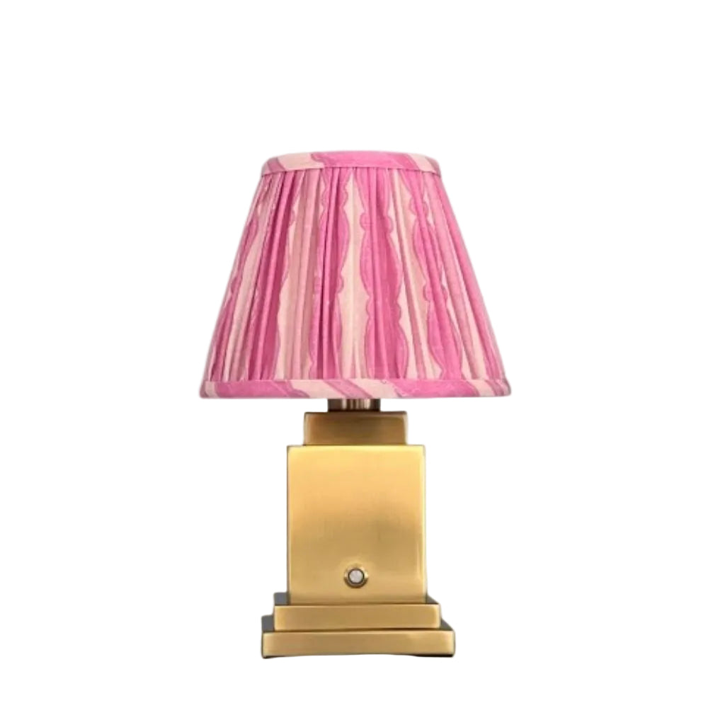 Molly Table Lamp Pink Scallop Stripes