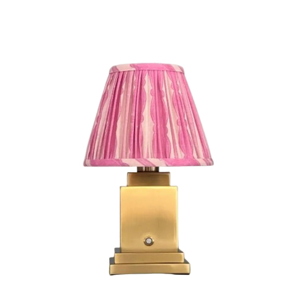 Molly Table Lamp Pink Scallop Stripes