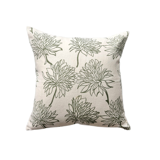 Dahlia - Pure Linen Throw Pillow Cover - 20X20"