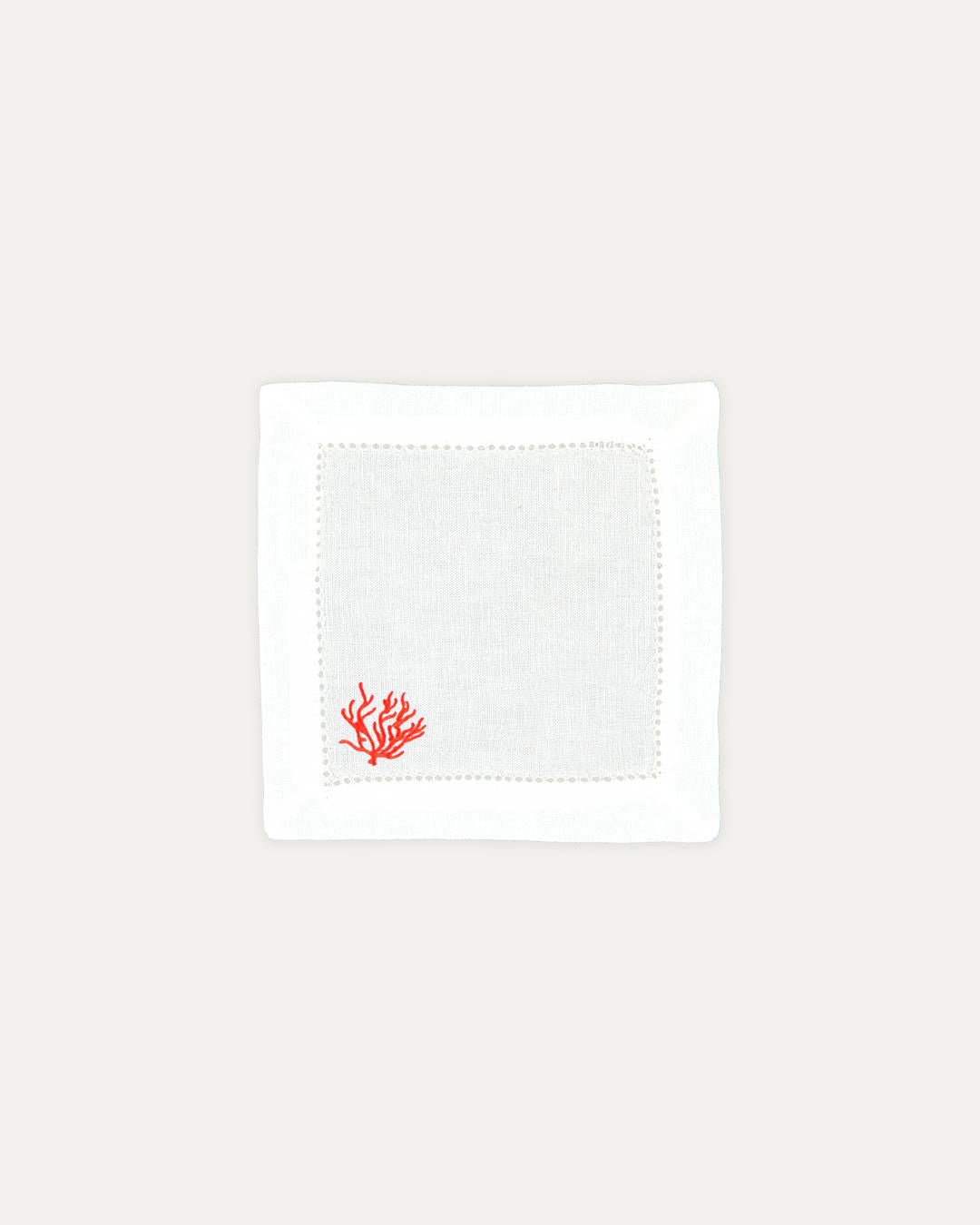 Orange Coral Cocktail Napkin