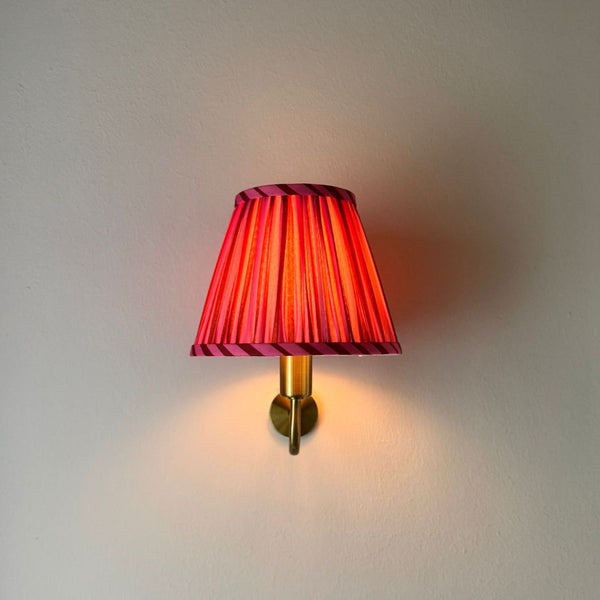 Poppy Wall Light Pink Red Stripes
