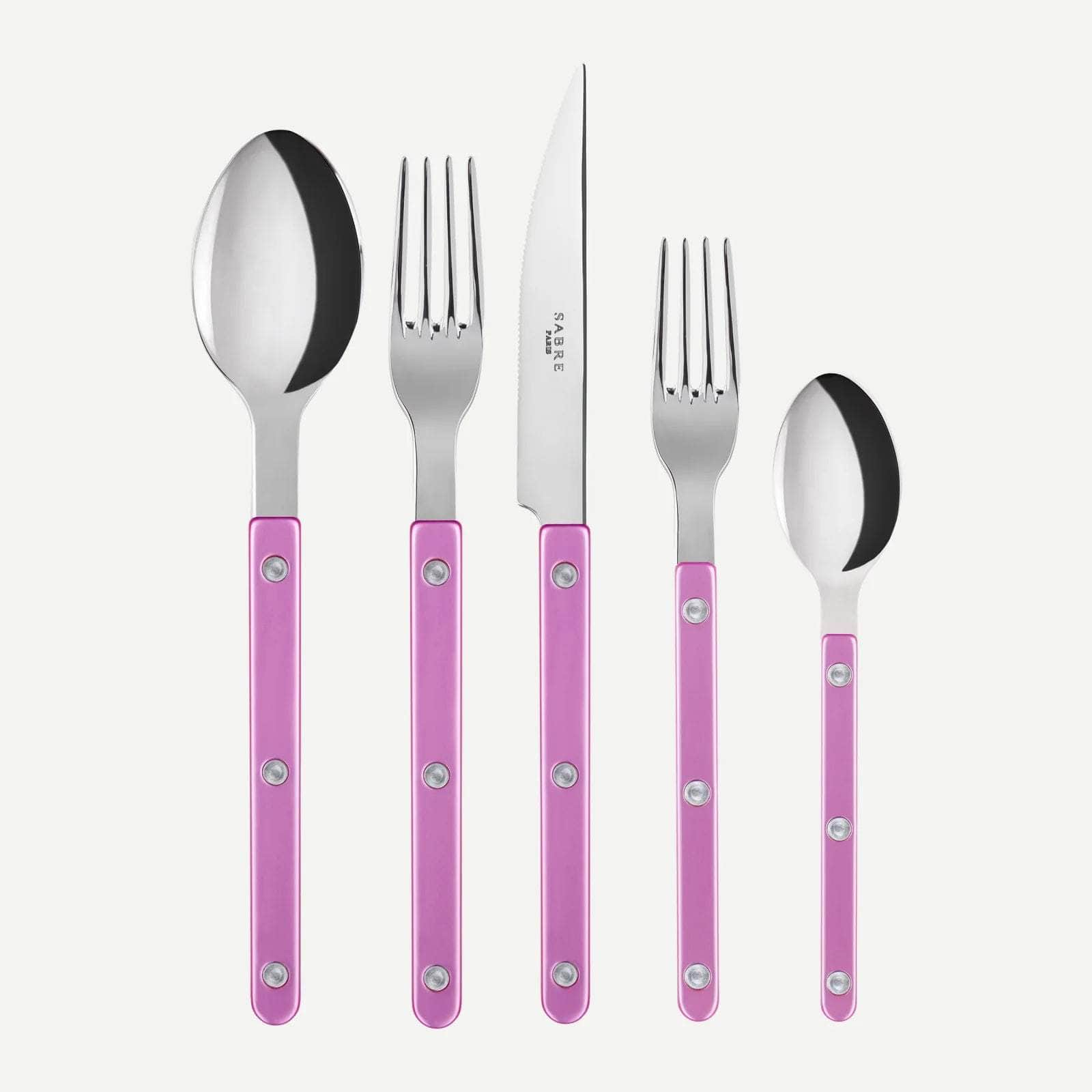 Bistrot Pearly 5pc Cutlery Set, Pink