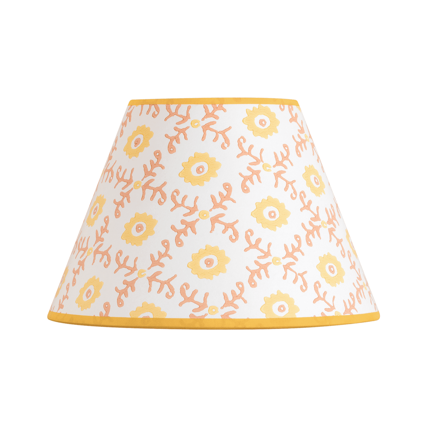 Folk Flower Pendant Lampshade - Yellow / Terracotta
