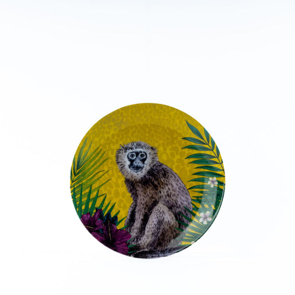 Les Ottomans x Matthew Williamson Porcelain Plate - Yellow Monkey