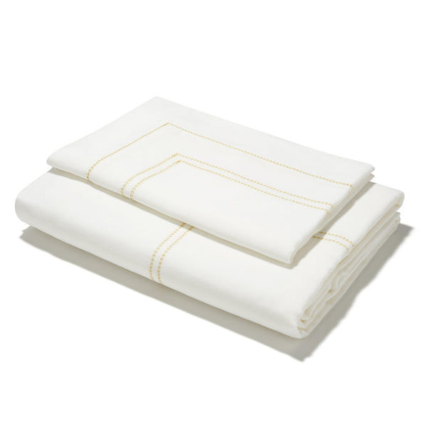 Bed Linen Set Hemstitch Ochre