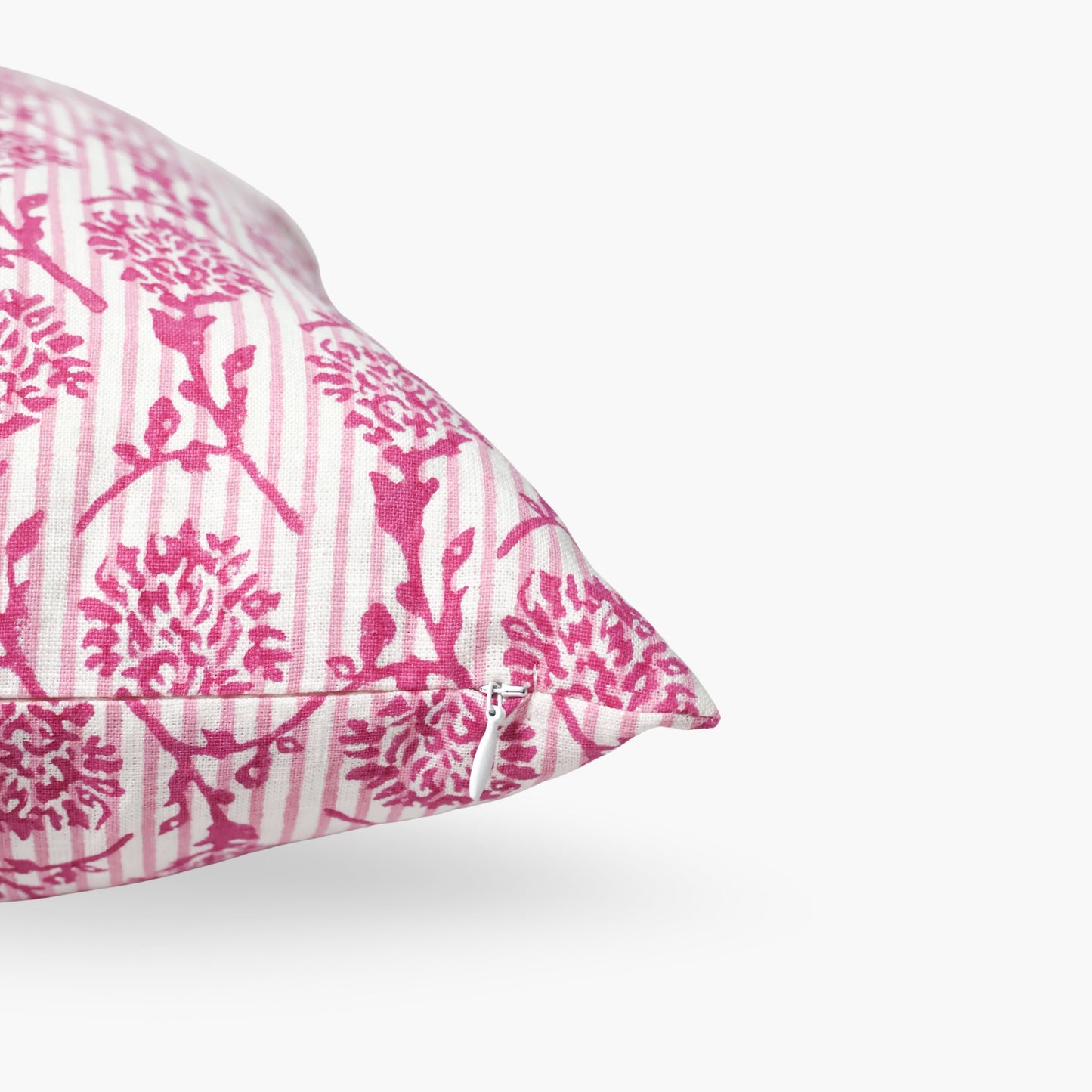 Nikhar Pure Linen Throw Pillow Cover - Pink