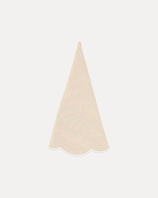 Belmonte Napkin, Beige with White