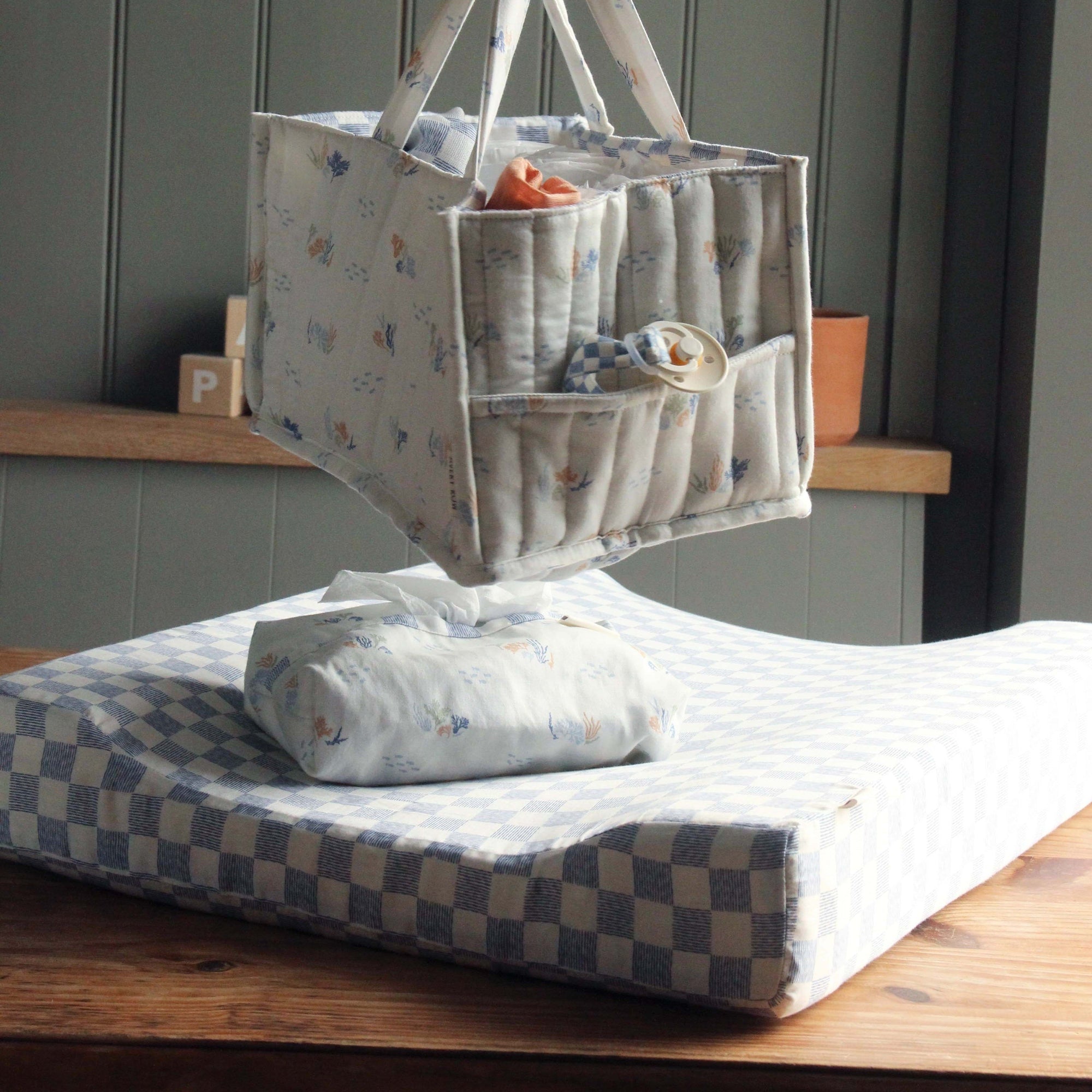 Baby Changing Mat Cover - Waves