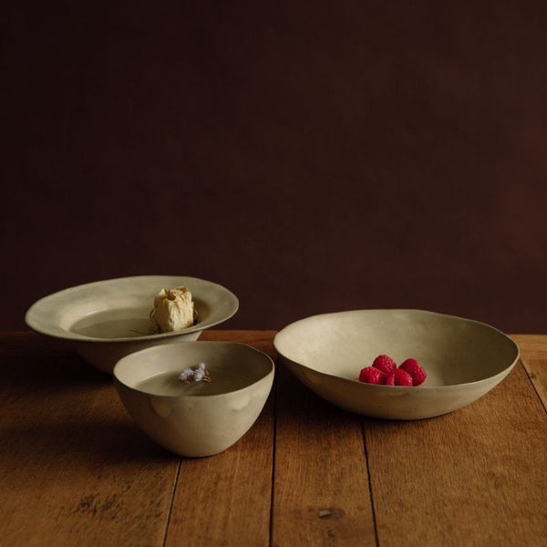 Yukina Omori Deep Plate (Light Beige / Dark Beige)