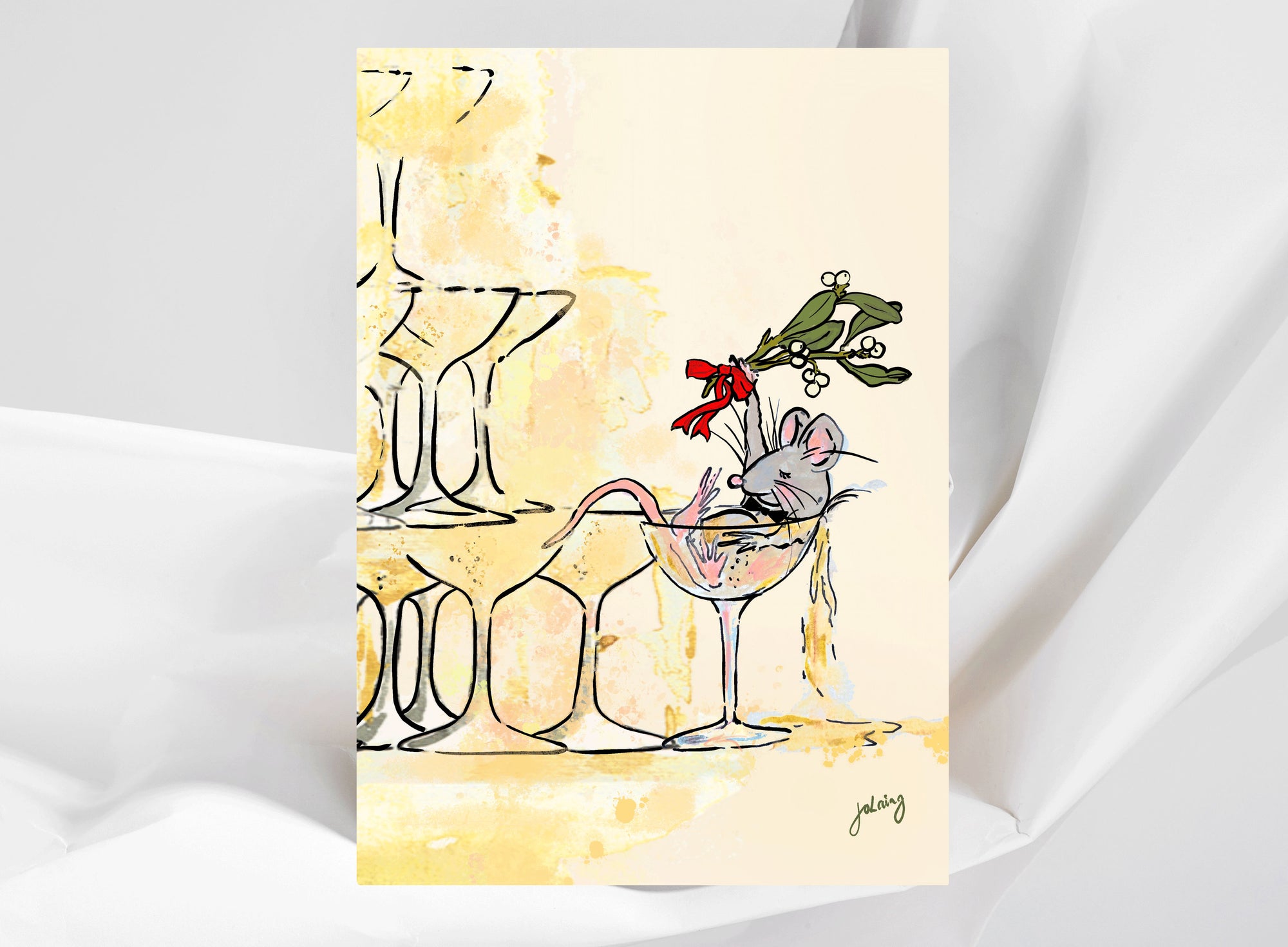 Pickled Mouse Christmas Cards - Set of 6