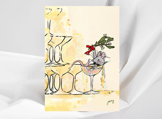 Pickled Mouse Christmas Cards - Set of 6