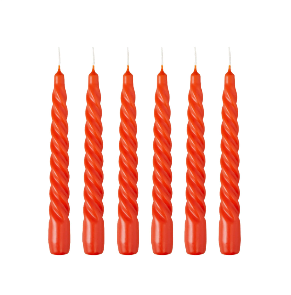 Twist Candle - Tiger Orange