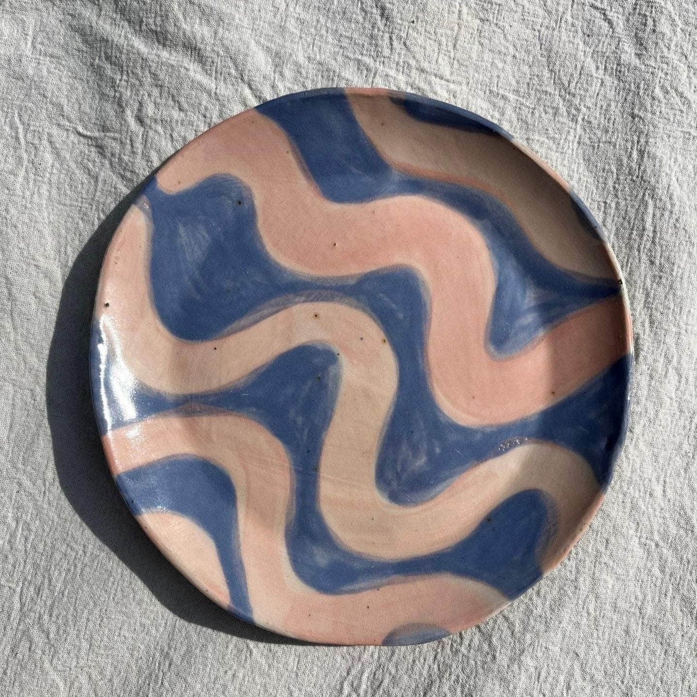 Squiggle Butter Plate - Lavender and Blush Pink