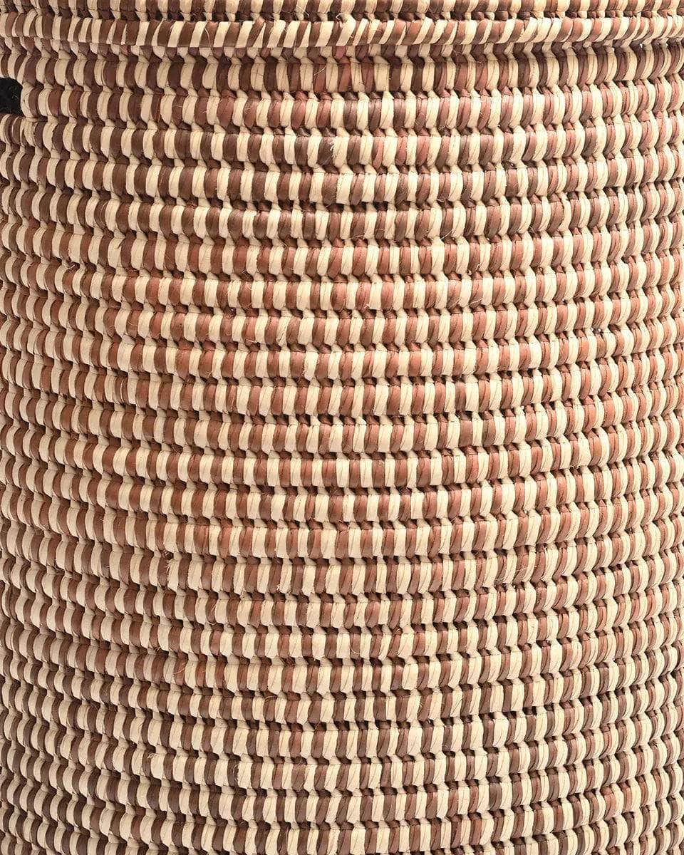 DHIDI: Mocha Checked Laundry Basket