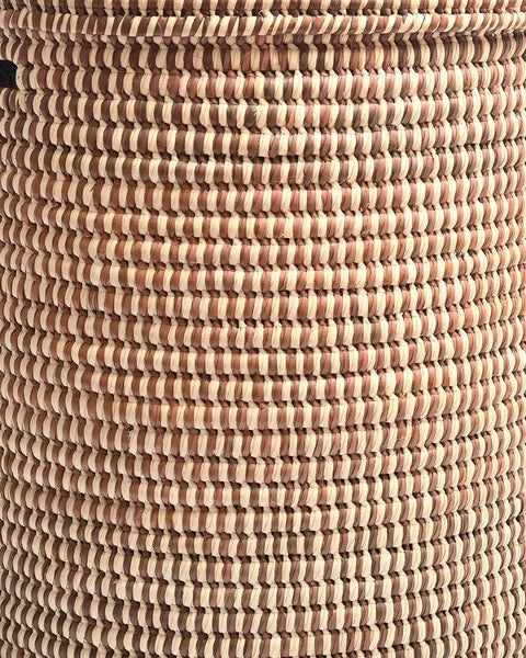DHIDI: Mocha Checked Laundry Basket