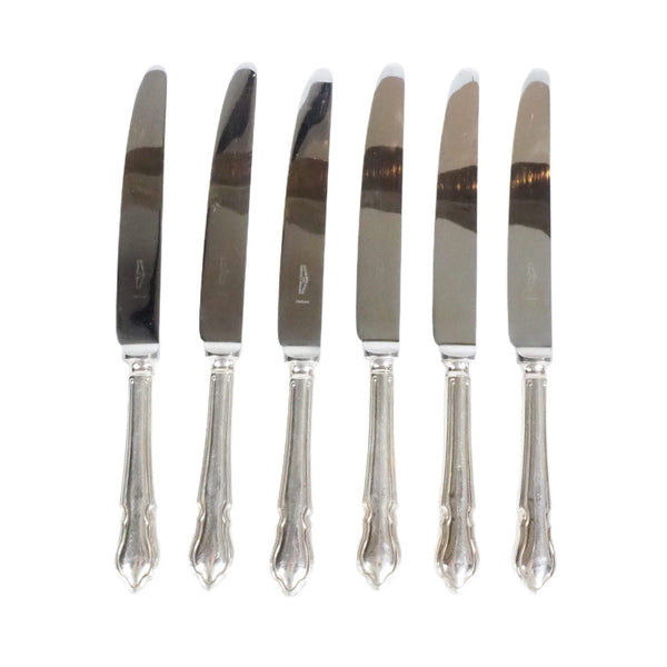 6 Vintage Silver Plate Knives