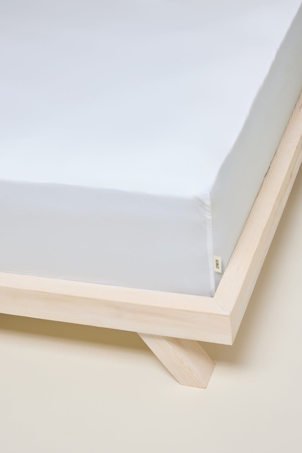 Sateen Organic Cotton Fitted Sheet - Midwinter White