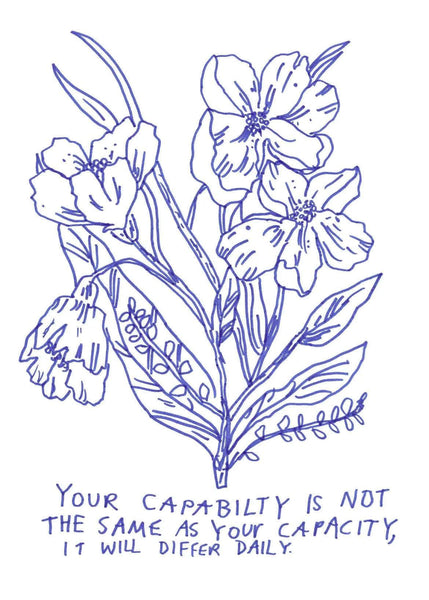 Limited Edition "Your Capability is not the same as your Capacity, it will differ daily" Print