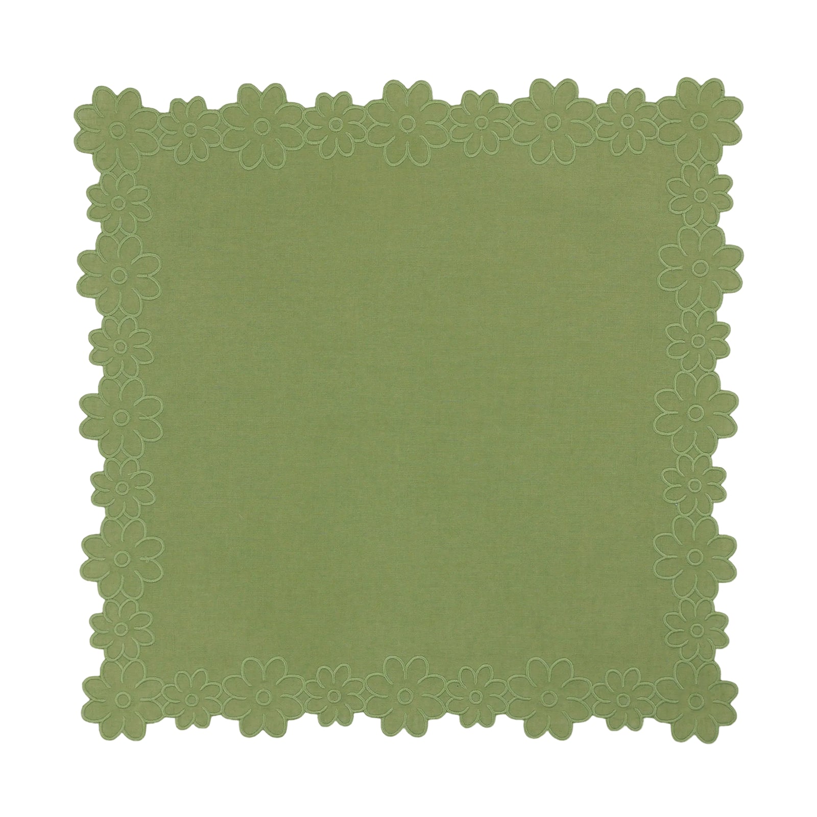 Border of Flowers Linen Napkin