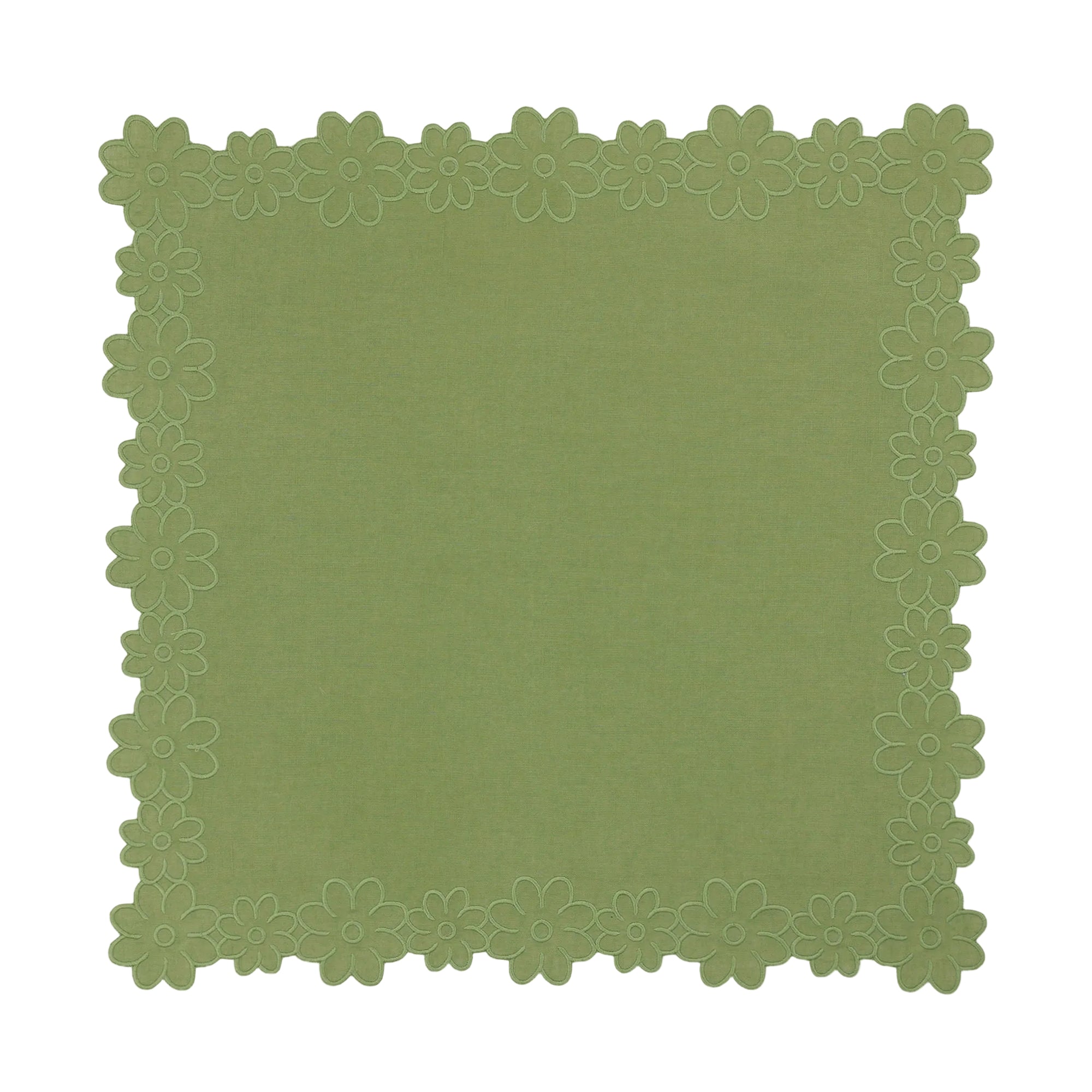 Border of Flowers Linen Napkin